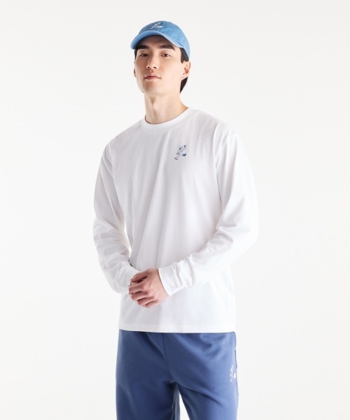 NEW BALANCE(ニューバランス)の「New Balance Shohei Ohtani Always On Logo Long Sleeve T-Shirt(ニューバランス 大谷翔平 オールウェイズオンロゴ 長袖Tシャツ)(Tシャツ/カットソー・メンズ・ブラック系/White/ブルー系・X-LARGE/MEDIUM/LARGE)」の4枚目の写真