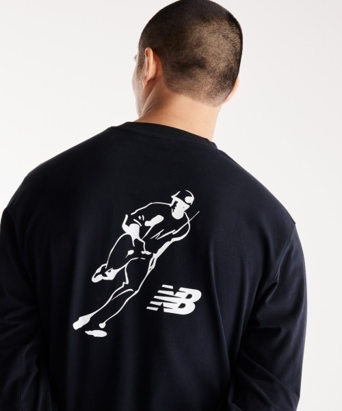 NEW BALANCE(ニューバランス)の「New Balance Shohei Ohtani Always On Logo Long Sleeve T-Shirt(ニューバランス 大谷翔平 オールウェイズオンロゴ 長袖Tシャツ)(Tシャツ/カットソー・メンズ・ブラック系/White/ブルー系・X-LARGE/MEDIUM/LARGE)」の10枚目の写真