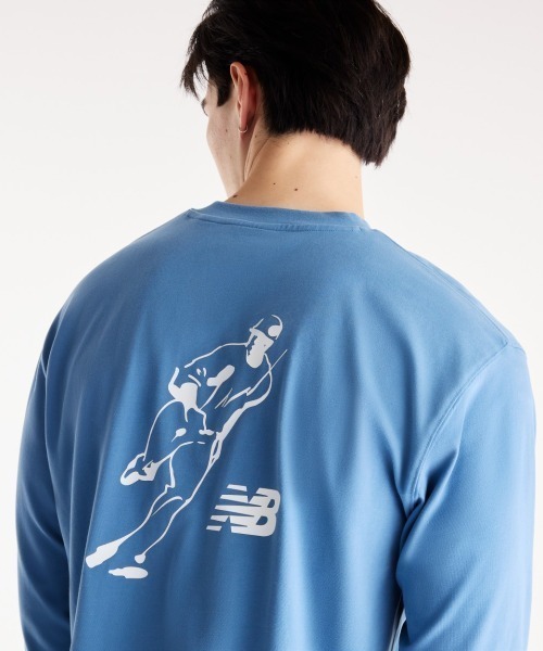 NEW BALANCE(ニューバランス)の「New Balance Shohei Ohtani Always On Logo Long Sleeve T-Shirt(ニューバランス 大谷翔平 オールウェイズオンロゴ 長袖Tシャツ)(Tシャツ/カットソー・メンズ・ブラック系/White/ブルー系・X-LARGE/MEDIUM/LARGE)」の14枚目の写真