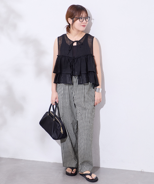 JOURNAL STANDARD(ジャーナルスタンダード)の「《追加》ウォッシャブルC/LIVIS ワイドパンツ(その他パンツ・レディース・ブラック系その他/ブラック・34/44)」の21枚目の写真