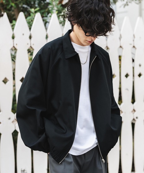 Rocky Monroe(ロッキーモンロー)の「オーバーサイズドルマンスリーブレギュラーカラーショートブルゾン(ブルゾン・メンズ・ネイビー/チャコールグレー/ブラック/グレー/オフホワイト・M/L)」の6枚目の写真