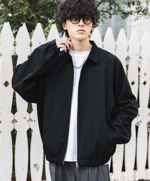 Rocky Monroe(ロッキーモンロー)の「オーバーサイズドルマンスリーブレギュラーカラーショートブルゾン(ブルゾン・メンズ・ネイビー/チャコールグレー/ブラック/グレー/オフホワイト・M/L)」の7枚目の写真