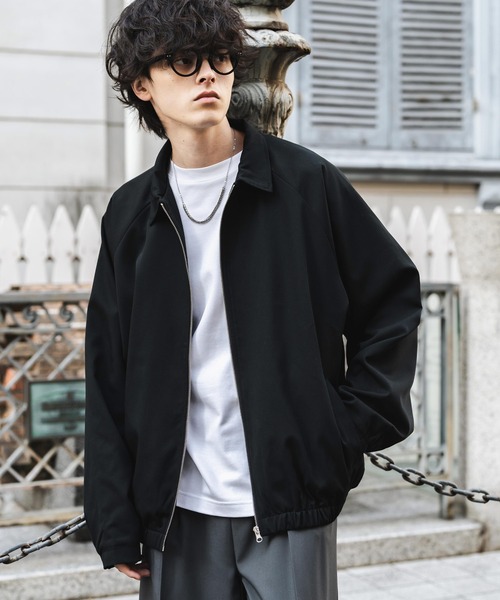 Rocky Monroe(ロッキーモンロー)の「オーバーサイズドルマンスリーブレギュラーカラーショートブルゾン(ブルゾン・メンズ・ネイビー/チャコールグレー/ブラック/グレー/オフホワイト・M/L)」の9枚目の写真