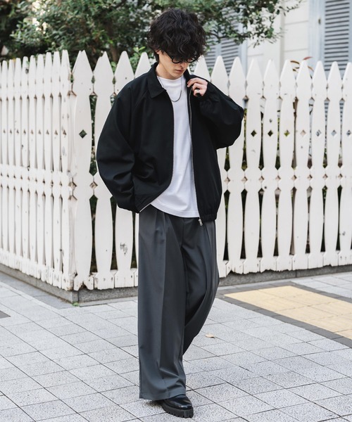Rocky Monroe(ロッキーモンロー)の「オーバーサイズドルマンスリーブレギュラーカラーショートブルゾン(ブルゾン・メンズ・ネイビー/チャコールグレー/ブラック/グレー/オフホワイト・M/L)」の10枚目の写真