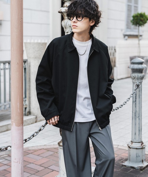 Rocky Monroe(ロッキーモンロー)の「オーバーサイズドルマンスリーブレギュラーカラーショートブルゾン(ブルゾン・メンズ・ネイビー/チャコールグレー/ブラック/グレー/オフホワイト・M/L)」の11枚目の写真