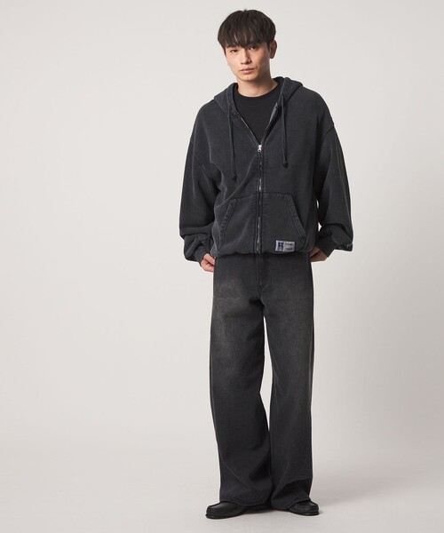 Russell Athletic（ラッセルアスレティック）の「【別注】＜RUSSELL ATHLETICxCITEN＞ジップフーディー（パーカー・メンズ・ブラック・M/L）」の3枚目の写真