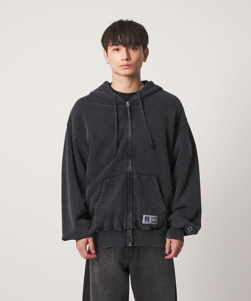 Russell Athletic（ラッセルアスレティック）の「【別注】＜RUSSELL ATHLETICxCITEN＞ジップフーディー（パーカー・メンズ・ブラック・M/L）」の4枚目の写真