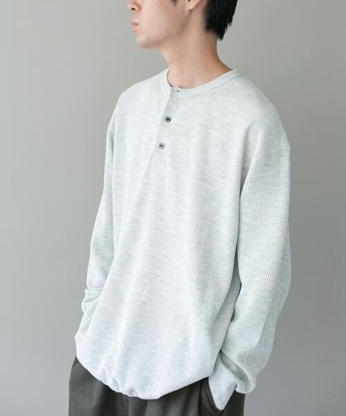 URBAN RESEARCH DOORS(アーバンリサーチドアーズ)の「DRYMIXワッフル ドロスト ロングスリーブ Tシャツ(Tシャツ/カットソー・メンズ・ライトグレー/ブラウン/ネイビー・MEDIUM/LARGE)」の1枚目の写真