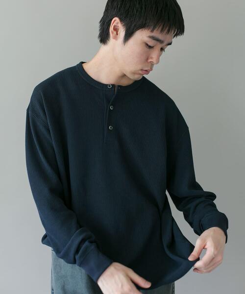 URBAN RESEARCH DOORS(アーバンリサーチドアーズ)の「DRYMIXワッフル ドロスト ロングスリーブ Tシャツ(Tシャツ/カットソー・メンズ・ライトグレー/ブラウン/ネイビー・MEDIUM/LARGE)」の17枚目の写真