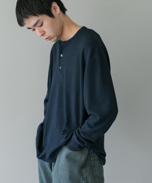 URBAN RESEARCH DOORS(アーバンリサーチドアーズ)の「DRYMIXワッフル ドロスト ロングスリーブ Tシャツ(Tシャツ/カットソー・メンズ・ライトグレー/ブラウン/ネイビー・MEDIUM/LARGE)」の18枚目の写真