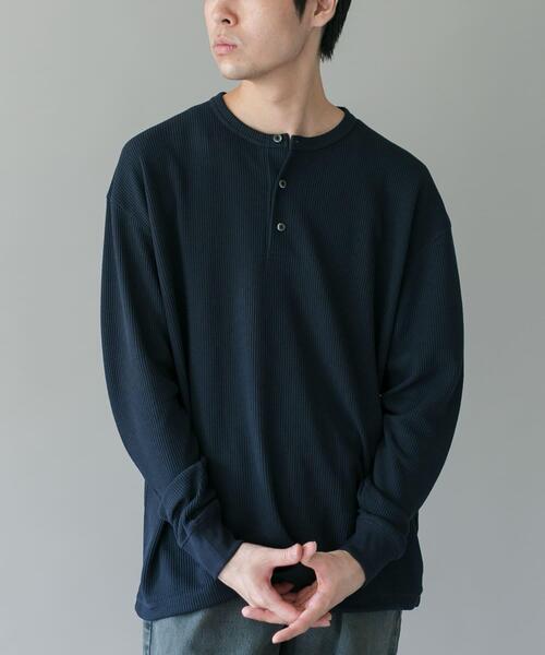 URBAN RESEARCH DOORS(アーバンリサーチドアーズ)の「DRYMIXワッフル ドロスト ロングスリーブ Tシャツ(Tシャツ/カットソー・メンズ・ライトグレー/ブラウン/ネイビー・MEDIUM/LARGE)」の19枚目の写真