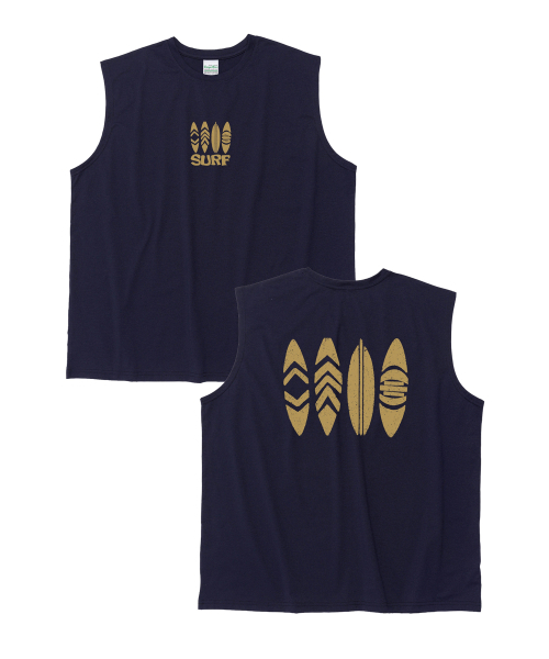 CARGOBROS(カーゴブロス)の「トラベルラインサーフドライフィットスリーブレス(ネイビー)(Tシャツ/カットソー・メンズ・その他・X-LARGE/2XL)」の1枚目の写真