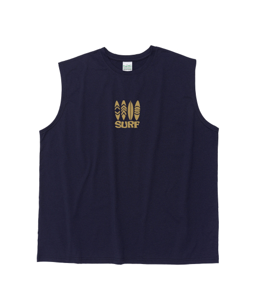 CARGOBROS(カーゴブロス)の「トラベルラインサーフドライフィットスリーブレス(ネイビー)(Tシャツ/カットソー・メンズ・その他・X-LARGE/2XL)」の2枚目の写真