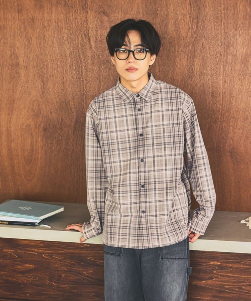 GLOBAL WORK(グローバルワーク)の「URBAN SHIRTS/680677(シャツ/ブラウス・メンズ・サックスブルー/ブラック/ブラウン/ベージュ系その他3/グレー系その他6/グレー系その他3/キャメル/ダークブルー・SMALL/X-LARGE/LARGE/MEDIUM)」の5枚目の写真