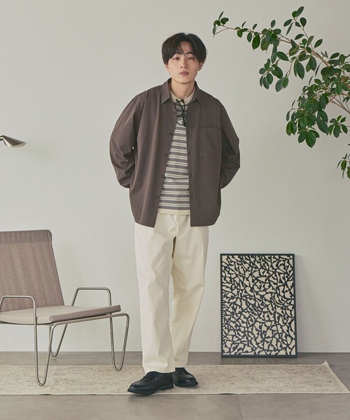 GLOBAL WORK(グローバルワーク)の「URBAN SHIRTS/680677(シャツ/ブラウス・メンズ・サックスブルー/ブラック/ブラウン/ベージュ系その他3/グレー系その他6/グレー系その他3/キャメル/ダークブルー・SMALL/X-LARGE/LARGE/MEDIUM)」の19枚目の写真