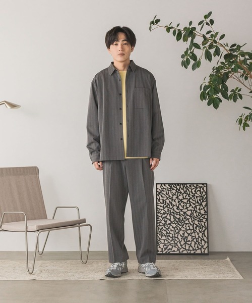 GLOBAL WORK(グローバルワーク)の「URBAN SHIRTS/680677(シャツ/ブラウス・メンズ・サックスブルー/ブラック/ブラウン/ベージュ系その他3/グレー系その他6/グレー系その他3/キャメル/ダークブルー・SMALL/X-LARGE/LARGE/MEDIUM)」の14枚目の写真
