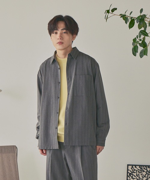 GLOBAL WORK(グローバルワーク)の「URBAN SHIRTS/680677(シャツ/ブラウス・メンズ・サックスブルー/ブラック/ブラウン/ベージュ系その他3/グレー系その他6/グレー系その他3/キャメル/ダークブルー・SMALL/X-LARGE/LARGE/MEDIUM)」の16枚目の写真