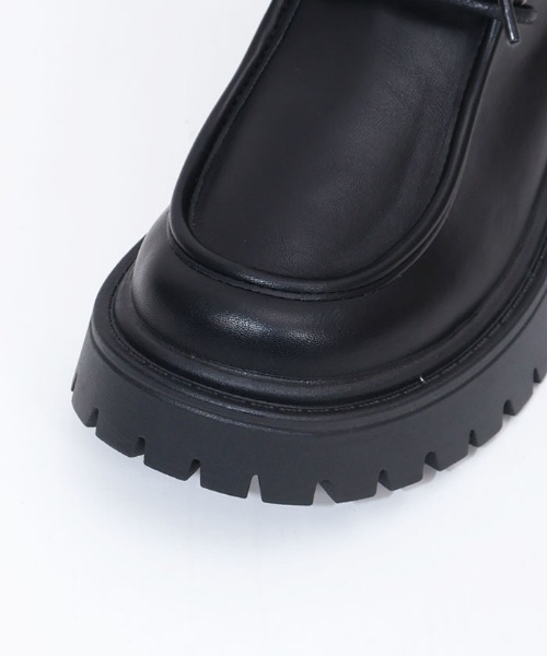 axes femme(アクシーズファム)の「ベルトデザインワークブーツ(ブーツ・レディース・ブラック/ダークブラウン・MEDIUM/LARGE)」の14枚目の写真