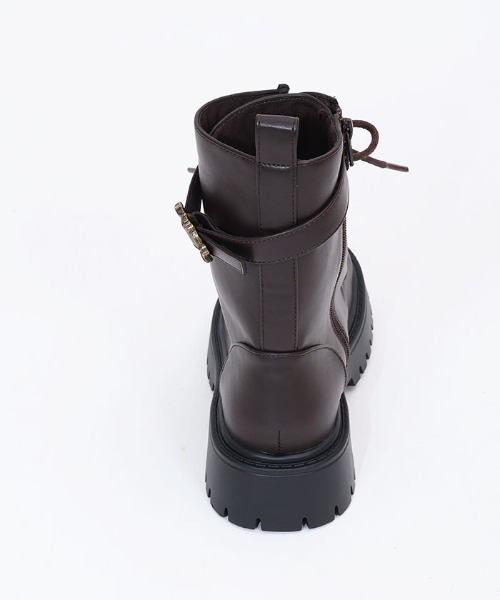 axes femme(アクシーズファム)の「ベルトデザインワークブーツ(ブーツ・レディース・ブラック/ダークブラウン・MEDIUM/LARGE)」の20枚目の写真