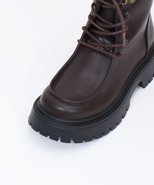 axes femme(アクシーズファム)の「ベルトデザインワークブーツ(ブーツ・レディース・ブラック/ダークブラウン・MEDIUM/LARGE)」の21枚目の写真