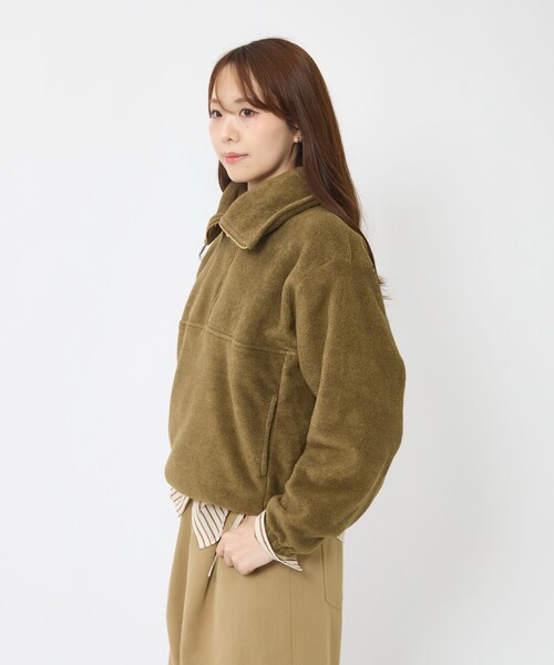 MICA&DEAL(マイカ&ディール)の「【MICA&DEAL/マイカアンドディール】フリース ジップ プルオーバー/長袖/ZIP(パーカー・レディース・グレー/カーキ/チャコールグレー・フリー)」の22枚目の写真