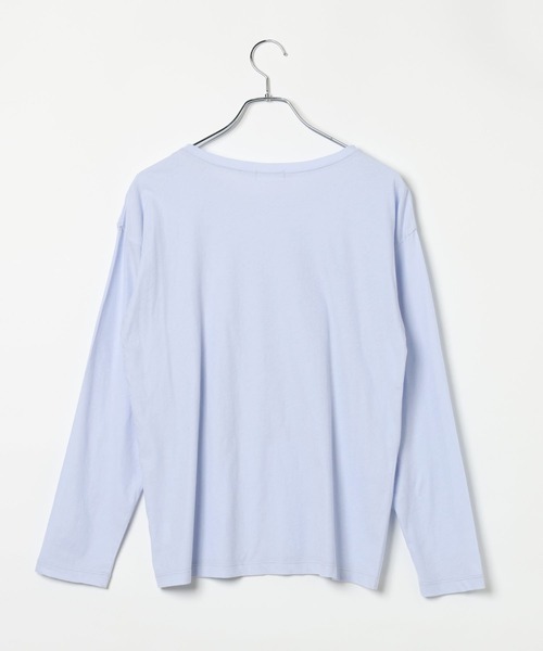 LEPSIM(レプシィム)の「シアープリーツ長袖プリント《2点セット》1074972(Tシャツ/カットソー・レディース・ブラック/ライトブルー/オフホワイト・FREE)」の5枚目の写真