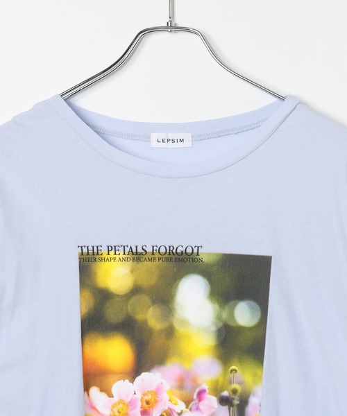 LEPSIM(レプシィム)の「シアープリーツ長袖プリント《2点セット》1074972(Tシャツ/カットソー・レディース・ブラック/ライトブルー/オフホワイト・FREE)」の6枚目の写真