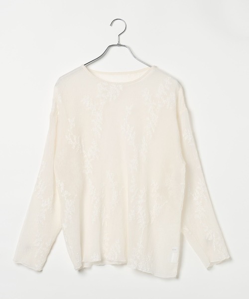 LEPSIM(レプシィム)の「シアープリーツ長袖プリント《2点セット》1074972(Tシャツ/カットソー・レディース・ブラック/ライトブルー/オフホワイト・FREE)」の11枚目の写真