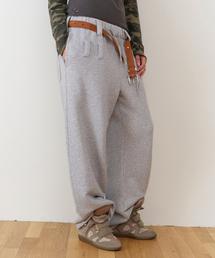 BELTED DETAIL SWEAT PANTS GREY