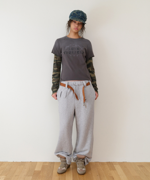 THEVINYLHOUSE(ザバイニルハウス)の「BELTED DETAIL SWEAT PANTS GREY(スウェットパンツ・メンズ・その他・SMALL/MEDIUM/LARGE)」の5枚目の写真