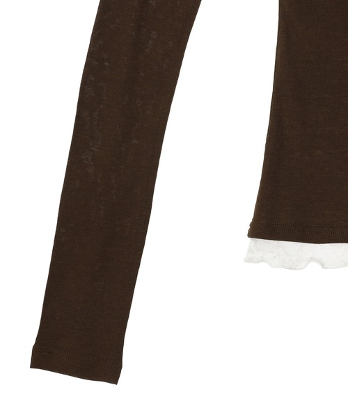 forget-me-nots(フォーゲットミーノッツ)の「LAYERED POLO FMN-26AW-CS001(シャツ/ブラウス・レディース・グレー/ブラウン・FREE)」の10枚目の写真