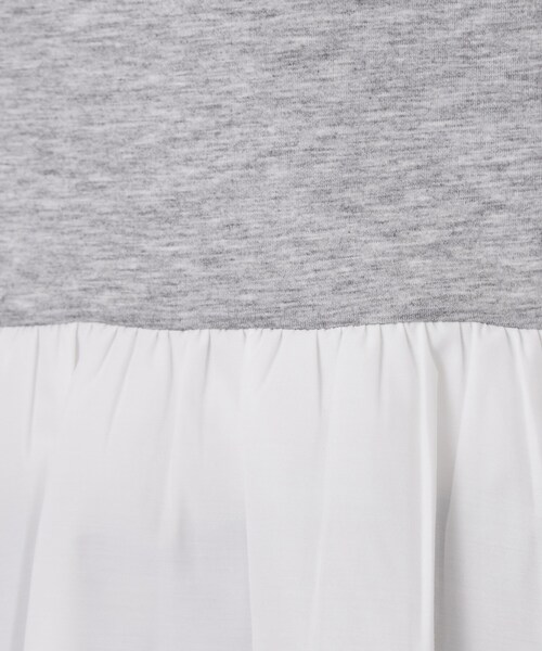 OPAQUE.CLIP(オペークドットクリップ)の「ペプラムドッキングトップス【洗濯機OK】(Tシャツ/カットソー・レディース・グレー/ブラック/ブラウン系その他/ライトブルー・38/42/40)」の5枚目の写真