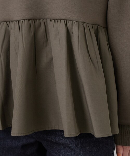 OPAQUE.CLIP(オペークドットクリップ)の「ペプラムドッキングトップス【洗濯機OK】(Tシャツ/カットソー・レディース・グレー/ブラック/ブラウン系その他/ライトブルー・38/42/40)」の15枚目の写真