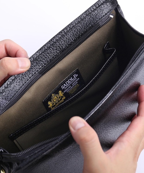 sankyo shokai（サンキョウショウカイ）の「クラッチバッグ メンズ 牛革 セカンドバッグ（クラッチバッグ・メンズ・ブラック・FREE）」の9枚目の写真