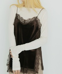 【cheriella】ベロアレースキャミソール VELOUR LACE CAMISOLE