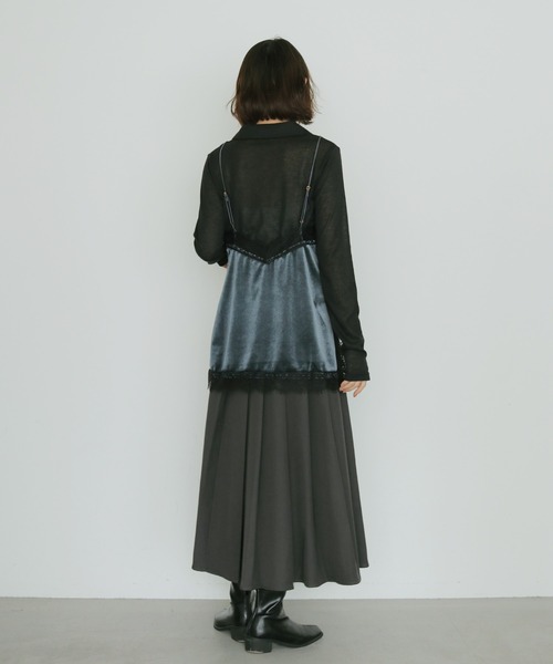 cheriella（シェリエラ）の「【cheriella】ベロアレースキャミソール　VELOUR LACE CAMISOLE（キャミソール・レディース・チャコールグレー/ブラック/ブラウン・FREE）」の15枚目の写真