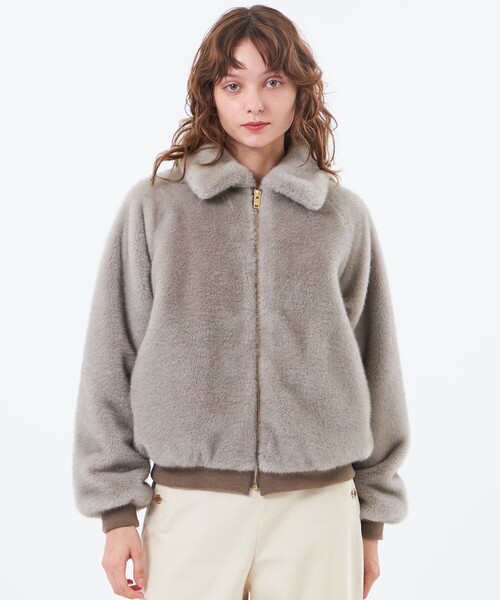 MACKINTOSH PHILOSOPHY(マッキントッシュ フィロソフィー)の「【Hollins(ホリンズ)】エコファーブルゾン(ブルゾン・レディース・ブラウン系その他4/グレー系その他2・36/38)」の1枚目の写真