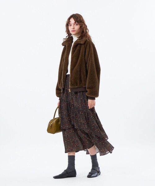 MACKINTOSH PHILOSOPHY(マッキントッシュ フィロソフィー)の「【Hollins(ホリンズ)】エコファーブルゾン(ブルゾン・レディース・ブラウン系その他4/グレー系その他2・36/38)」の4枚目の写真