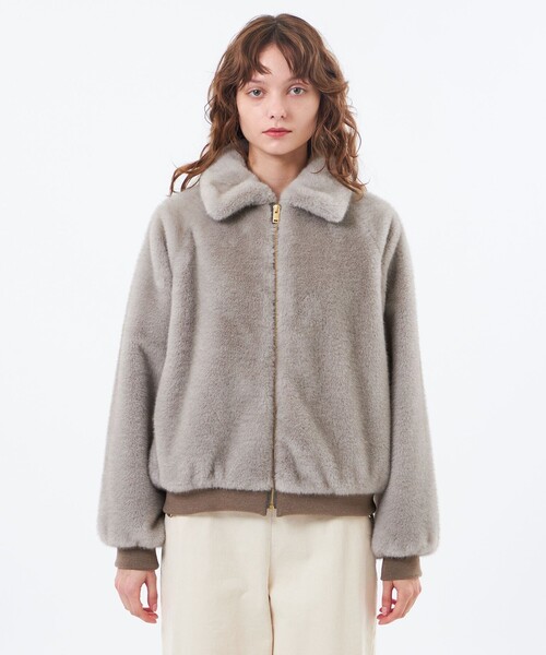 MACKINTOSH PHILOSOPHY(マッキントッシュ フィロソフィー)の「【Hollins(ホリンズ)】エコファーブルゾン(ブルゾン・レディース・ブラウン系その他4/グレー系その他2・36/38)」の5枚目の写真