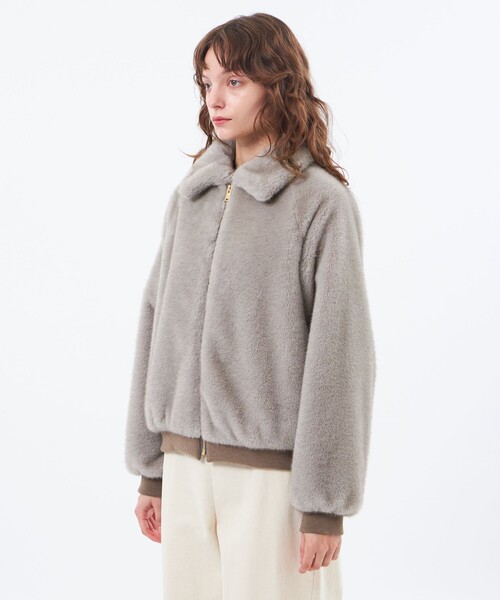 MACKINTOSH PHILOSOPHY(マッキントッシュ フィロソフィー)の「【Hollins(ホリンズ)】エコファーブルゾン(ブルゾン・レディース・ブラウン系その他4/グレー系その他2・36/38)」の6枚目の写真