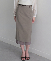 Les wool tr skirt (dark beige)
