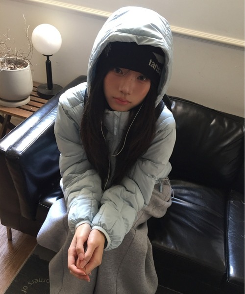 modimood（モディムード）の「[MADE] MOMU BASIC軽量パディング（ダウンジャケット/コート・レディース・スカイブルー/クリーム・FREE）」の8枚目の写真