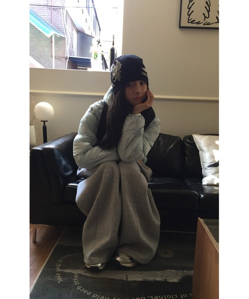 modimood（モディムード）の「[MADE] MOMU BASIC軽量パディング（ダウンジャケット/コート・レディース・スカイブルー/クリーム・FREE）」の11枚目の写真