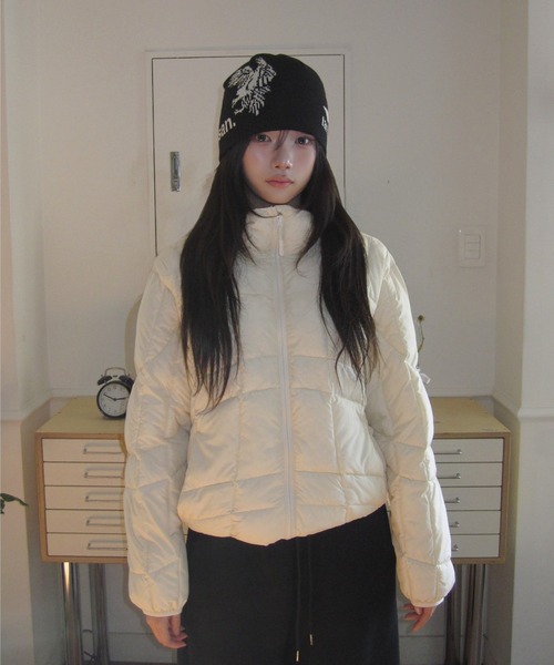 modimood（モディムード）の「[MADE] MOMU BASIC軽量パディング（ダウンジャケット/コート・レディース・スカイブルー/クリーム・FREE）」の16枚目の写真