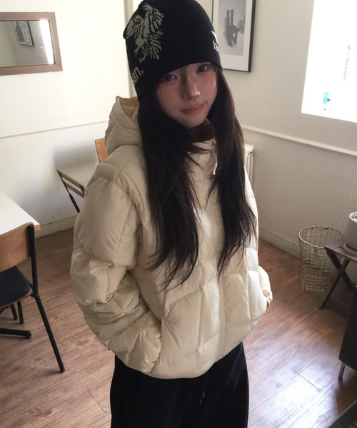 modimood（モディムード）の「[MADE] MOMU BASIC軽量パディング（ダウンジャケット/コート・レディース・スカイブルー/クリーム・FREE）」の20枚目の写真