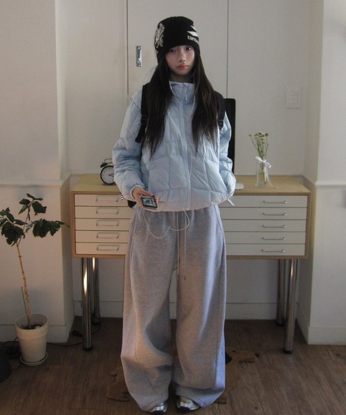 modimood（モディムード）の「[MADE] MOMU BASIC軽量パディング（ダウンジャケット/コート・レディース・スカイブルー/クリーム・FREE）」の13枚目の写真