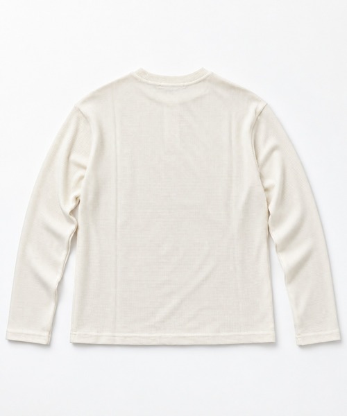 FILLIP J（フィリップジェー）の「クロップドワッフルヘンリーネック長袖Tシャツ/ショート丈ロンT（Tシャツ/カットソー・メンズ・アイボリー/グレー・X-LARGE/LARGE/MEDIUM）」の22枚目の写真