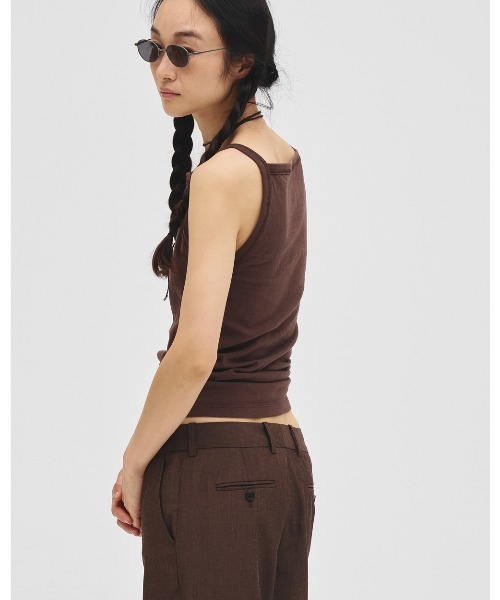 TODAYFUL（トゥデイフル）の「Squareneck Slub Camisole（キャミソール・レディース・ブラック/インディゴブルー/チョコ・FREE）」の8枚目の写真