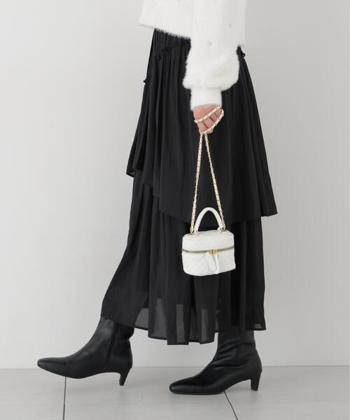 PROPORTION BODY DRESSING(プロポーションボディドレッシング)の「キルティングミニバニティショルダー / 1216281004(ショルダーバッグ・レディース・ホワイト/ブラック・フリ-)」の2枚目の写真