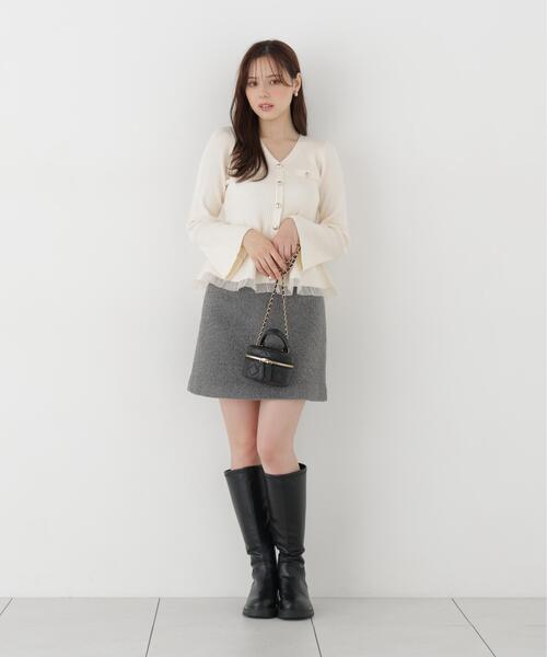 PROPORTION BODY DRESSING(プロポーションボディドレッシング)の「キルティングミニバニティショルダー / 1216281004(ショルダーバッグ・レディース・ホワイト/ブラック・フリ-)」の3枚目の写真